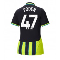 Camisa de Futebol Manchester City Phil Foden #47 Equipamento Secundário Mulheres 2024-25 Manga Curta